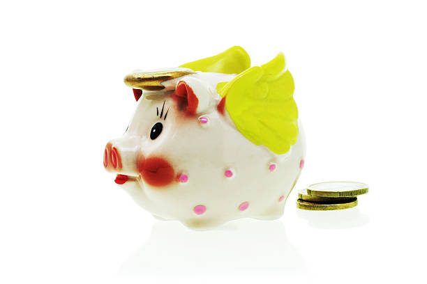 istock Flying piggy bank and coins 92193231