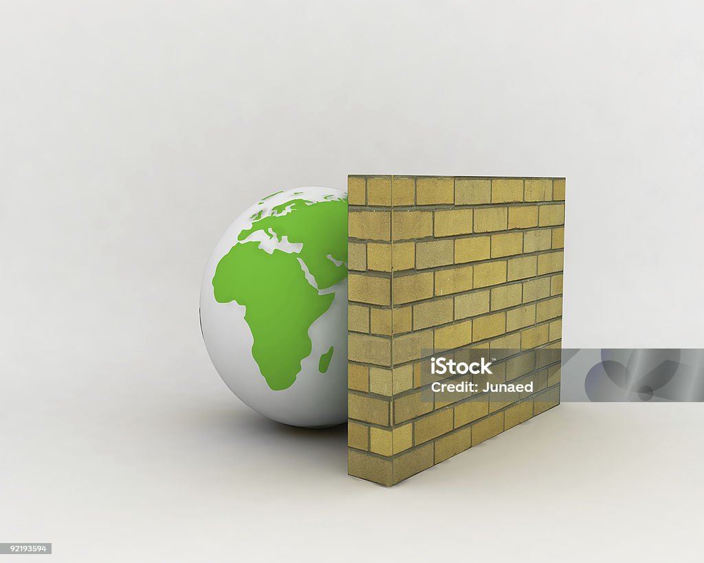 firewall e globe - Foto stock royalty-free di Affari internazionali