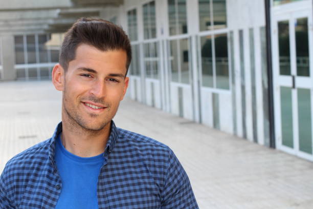 istock Latin handsome male portrait isolated 921945014