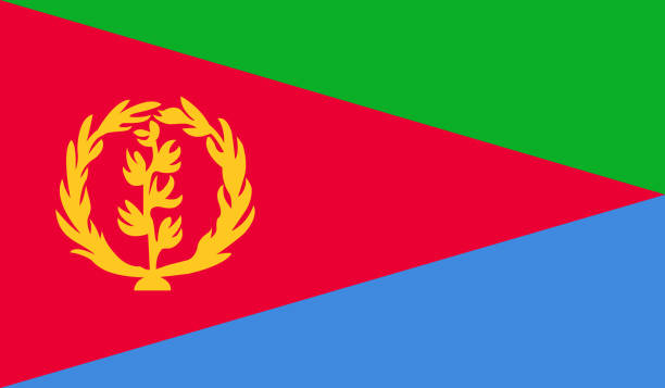 flaga erytrei - state of eritrea stock illustrations