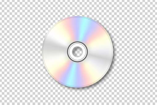 Vector realistic isolated disk for decoration and covering on the transparent background.