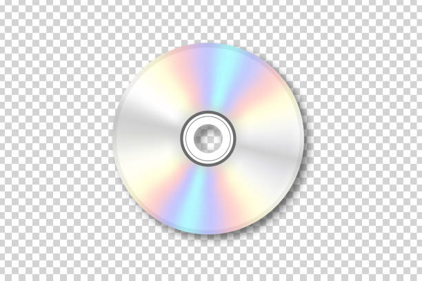 Vector realistic isolated disk for decoration and covering on the transparent background. Vector realistic isolated disk for decoration and covering on the transparent background. compact disc stock illustrations