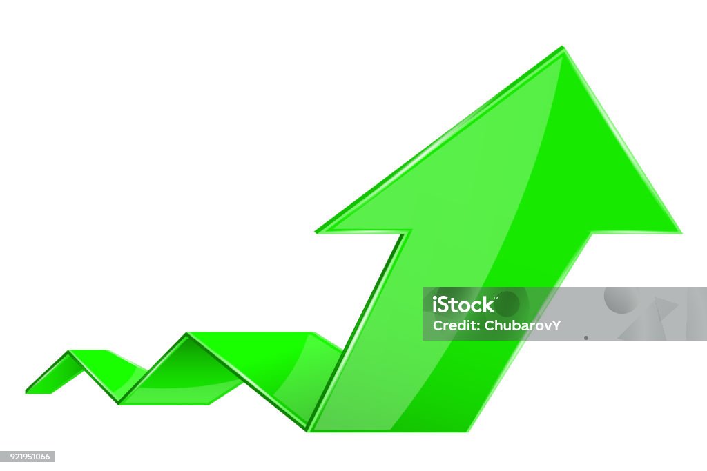 premium vector | financial arrows up and down vector... Green Arrow Financial Up Rising 3d Graph Stock Illustration - Download ...