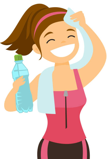 Mujer Tomando Agua Vectores Libres de Derechos - iStock Mujer Tomando Agua Vectores Libres de Derechos - iStock