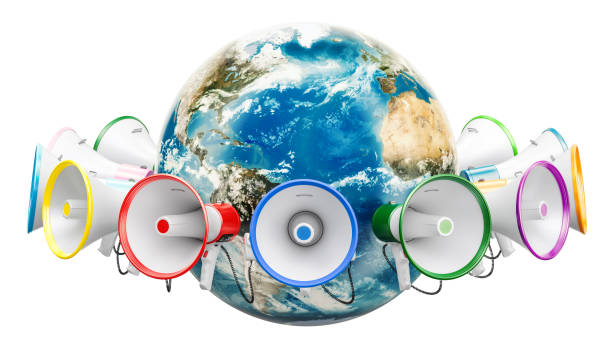 istock Global promotion concept, 3D rendering isolated on white background 921962660