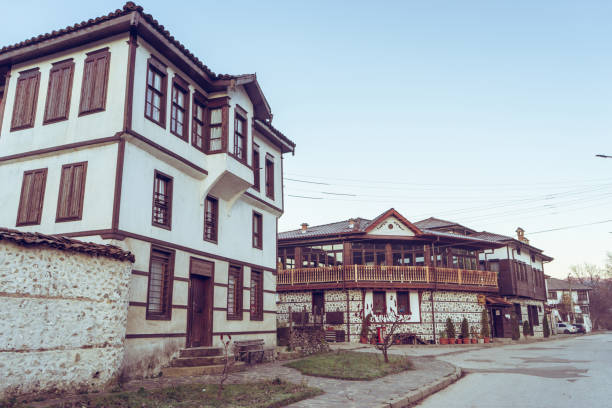 Zlatograd 마에서 본격적인 불가리아어 돌 집입니다. 스톡 사진