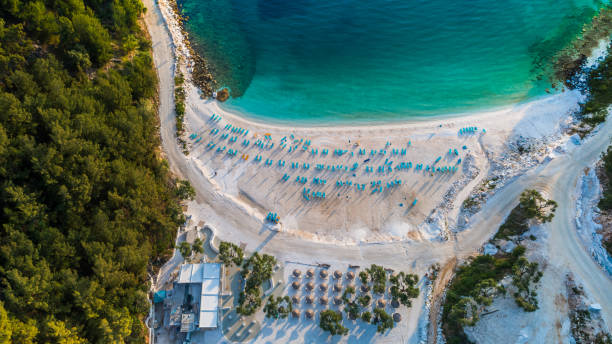 istock Porto Vathy - Marble Beach in Thassos Island, Greece 921987378