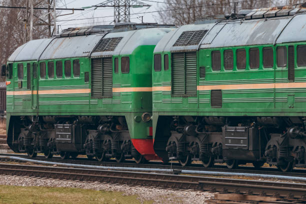 istock Green diesel locomotive 921990630