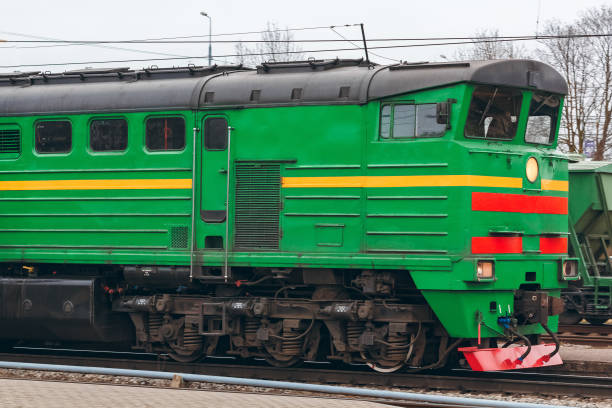 istock Green diesel locomotive 921991452