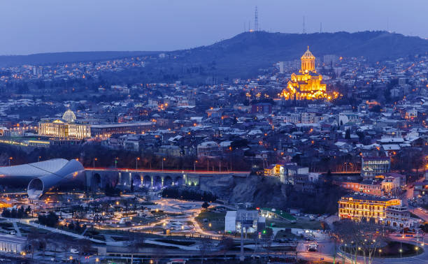 istock Panorama of Tbilisi at sunset 922000440