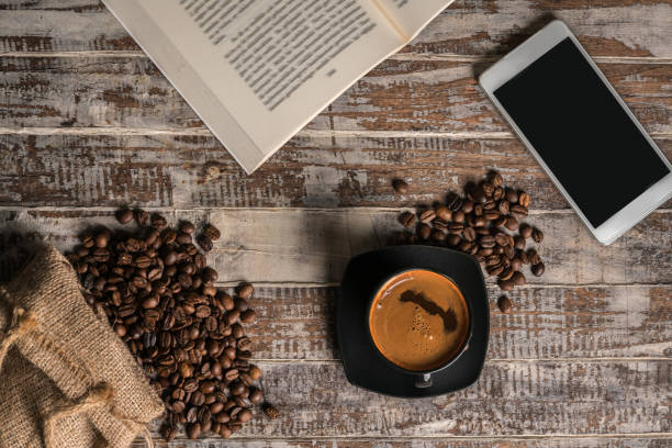 istock Cup of coffee and coffee beans 922007880