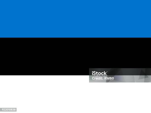 Estonia Flag Stock Illustration - Download Image Now - Estonia, Flag, National Flag
