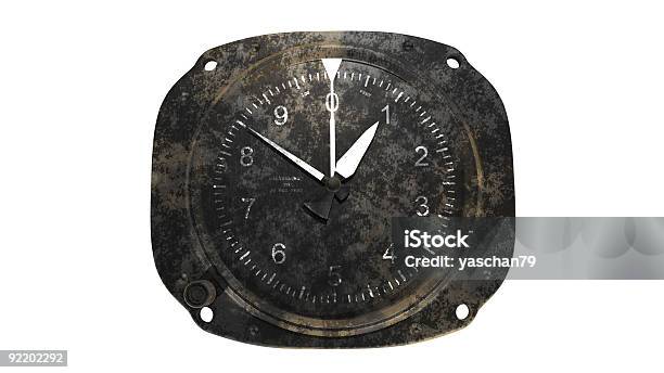 Rusty Altimeter On White Background Stock Photo - Download Image Now - Altitude Dial, Air Vehicle, Calibration