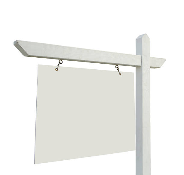 istock Blank Real Estate Sign on White 92202936