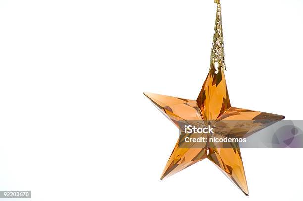 Foto de Estrelas De Natal Decoração e mais fotos de stock de Bola de Árvore de Natal - Bola de Árvore de Natal, Branco, Espaço para Texto