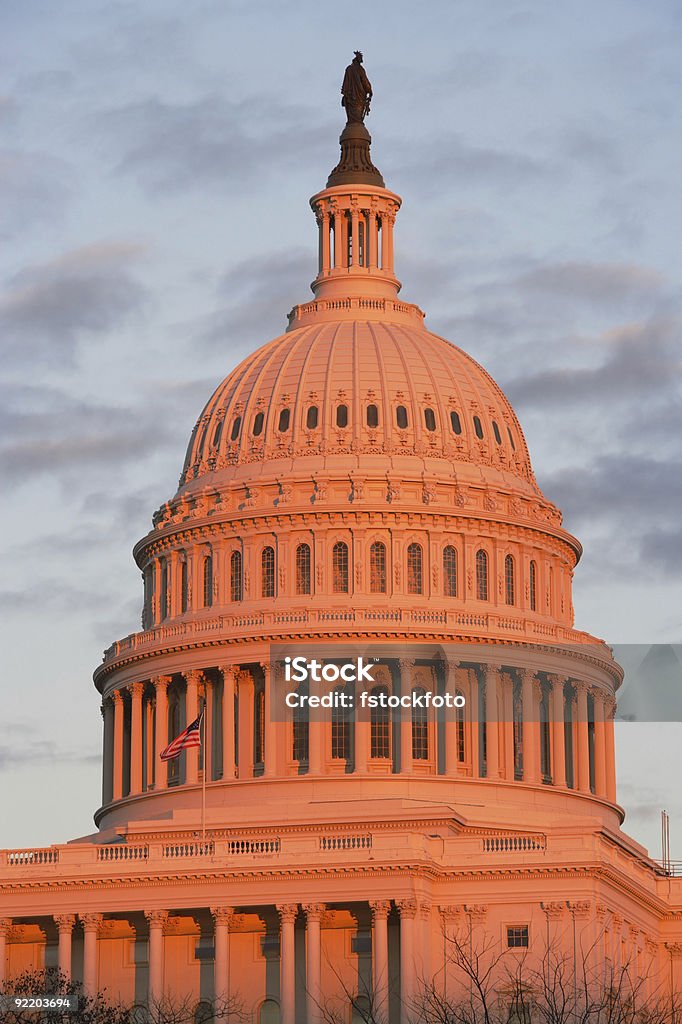 США Купол капитолия - Стоковые фото Закат солнца роялти-фри