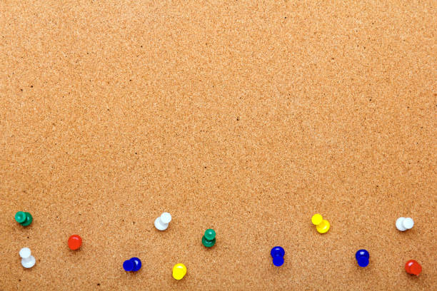 istock Pin board texture for background and colorful pins frame 922038280