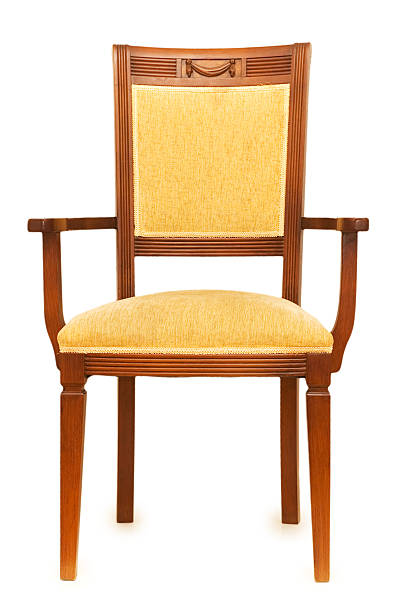 istock Wooden arm chair isolated on the white 92203956