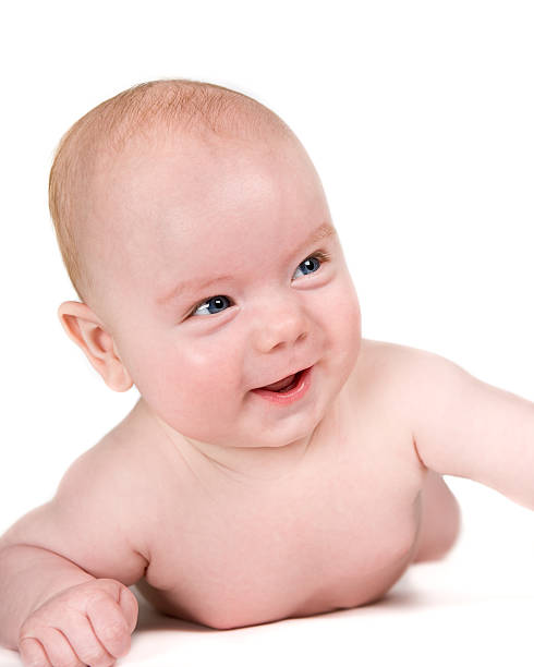 Happy baby boy stock photo