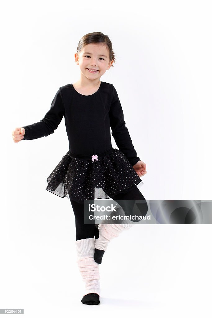 Young ballerina sobre un fondo blanco - Foto de stock de Niñas libre de derechos