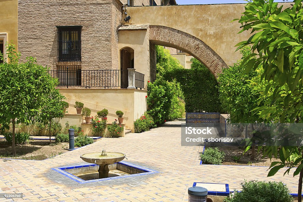 Garden in the Alcazar Palace  Alcazar Palace Stock Photo