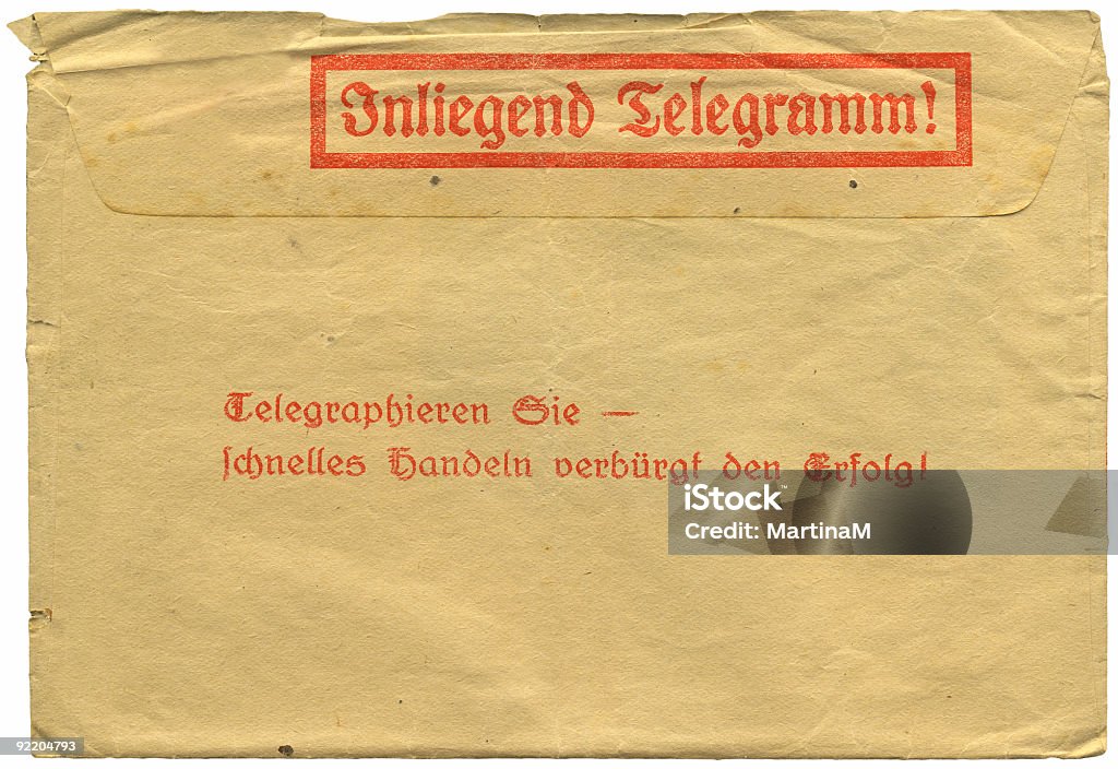 ビンテージドイツ telstar 封筒 - 電報のロイヤリティフリーストックフォト