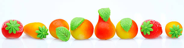 Shoutao Bao - longevity peach; steamed bun filled with lotus paste; isolated on white background