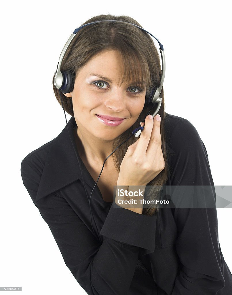 Gesprächsvermittler - Lizenzfrei Am Telefon Stock-Foto