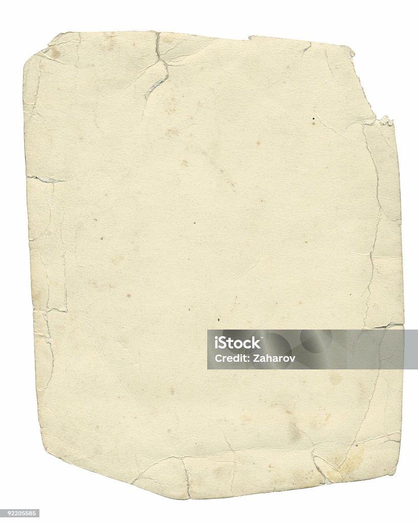 Stary tekstura papieru z tattered edge i Ścieżka odcinania. - Zbiór zdjęć royalty-free (Diagnostyka obrazowa)