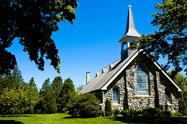 Old church in the village Preodac, in the Dinaric Alps mountain range in Southeastern Europe. Beautiful landscape of the bright summer day.