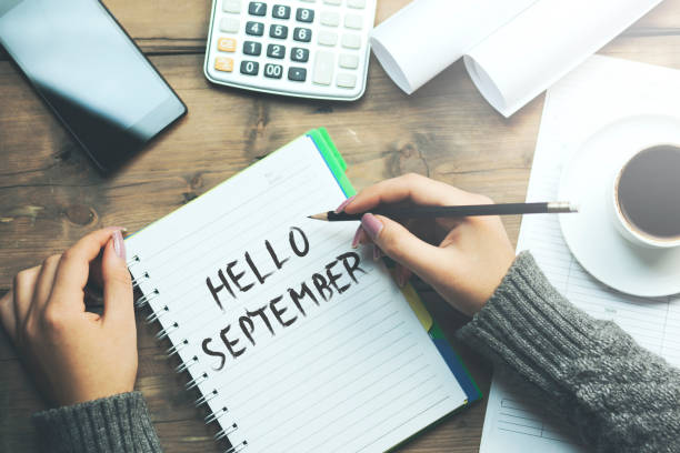 istock woman written hello september 922063278