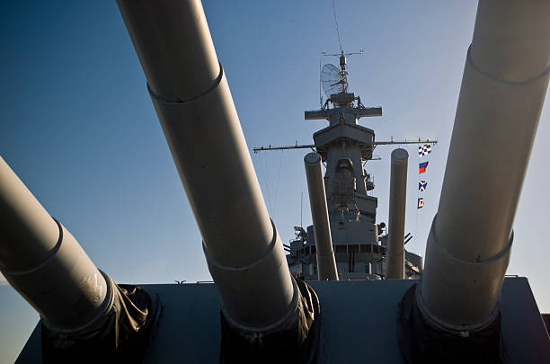 istock World War II Era US Navy Battleship Main Guns 92207252