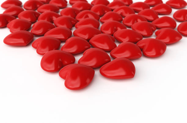 Red hearts Background stock photo