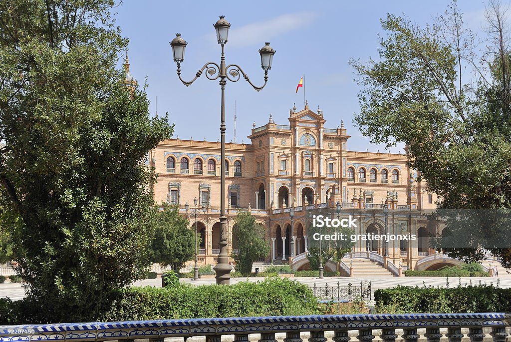 Praça de Espana Sevilha - Royalty-free Andaluzia Foto de stock