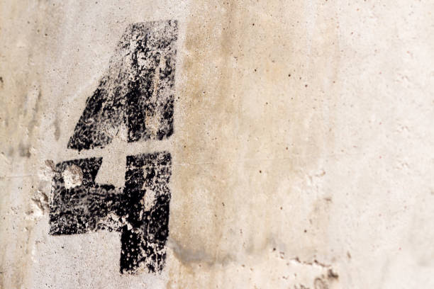 A stencil of the number fifty eight.