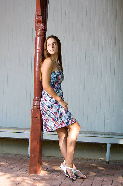 istock Pretty Girl Leaning on a Pole 92207777