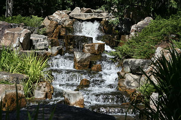 istock japanese rock garden with Waterfall 92207792