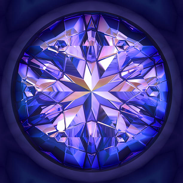 Closeup view of blue sapphire