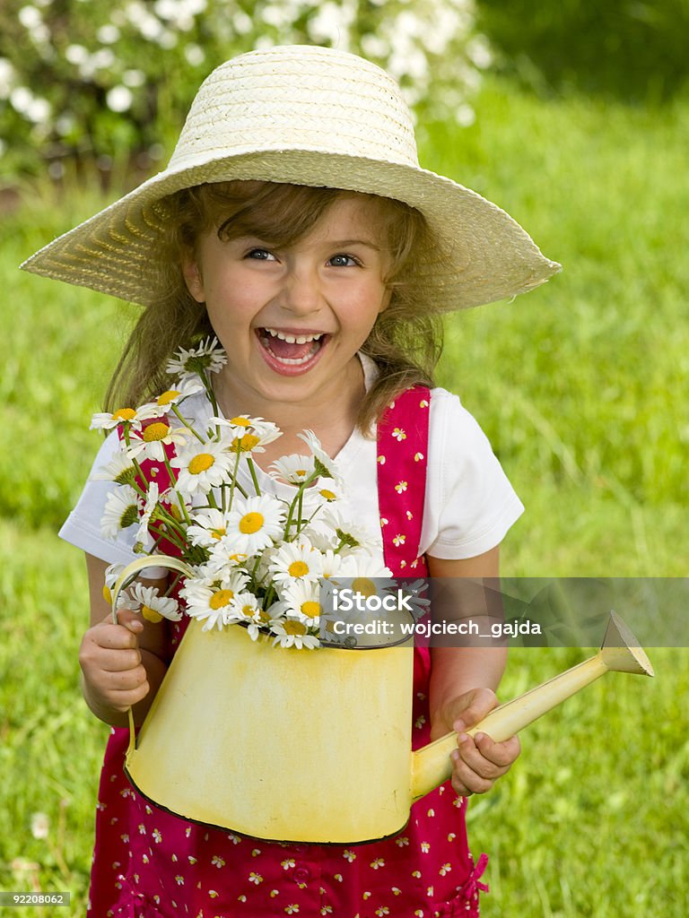 Happy little gardener  4-5 Years Stock Photo