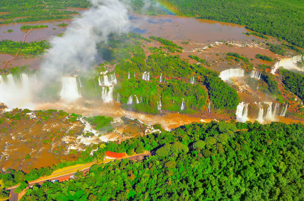istock Aerial view of Iguazu falls. 922088088