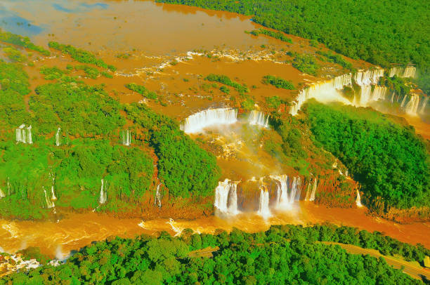 istock Aerial view of Iguazu falls. 922088114