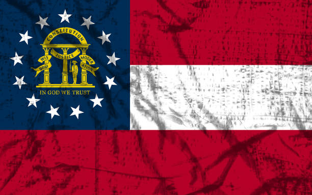 Georgia US state flag US state flag georgia us state photos stock pictures, royalty-free photos & images