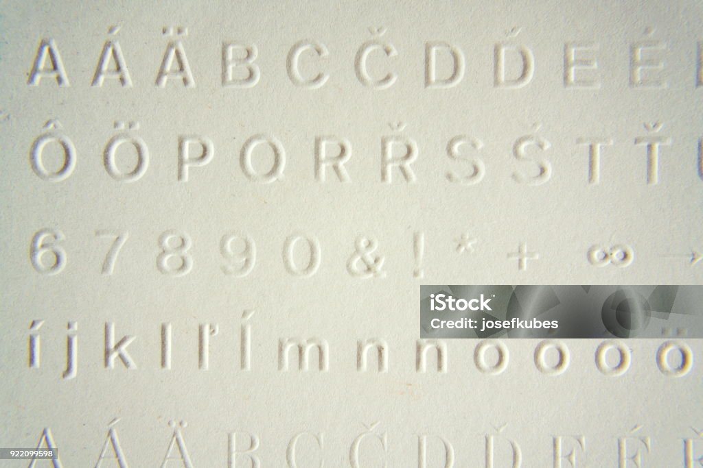 Brill Language Embossed Writing For Blind People Used Before Braille Writing System ...