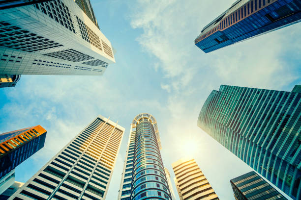 Singapore Skyscrapers, financial district of Raffles Place
