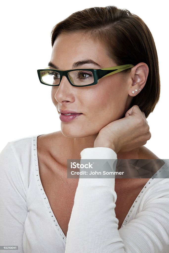 Bela mulher usando óculos - Foto de stock de 20 Anos royalty-free