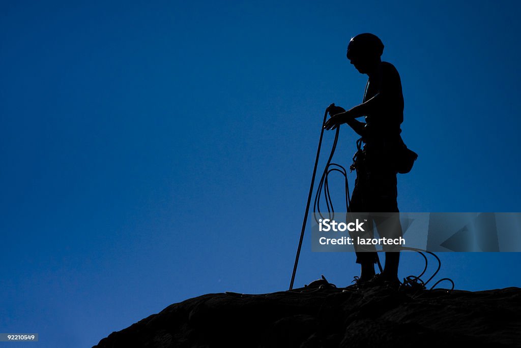 Alpinista Messa in sicurezza - Foto stock royalty-free di Abilità