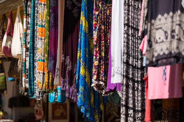 istock colorful Sri Lankan scarfs, clothes and textiles 922111952