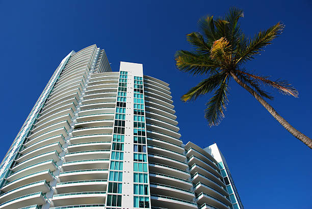 istock Modern residential highrise in tropical Miami 92211351