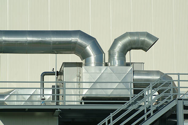 istock Chimney and pipes in plant 92211353
