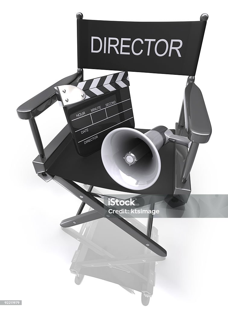 Director’s Chair / Megaphone / Clapboard  Director's Chair Stock Photo